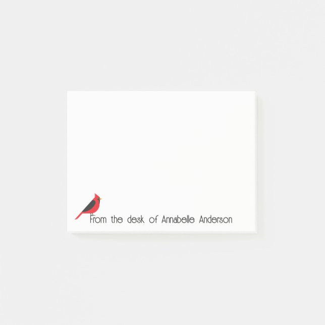 Cute Cardinal Personalise Notes (Front)
