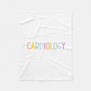 Cute Cardiology Team Cardiac Nurse CVICU Heart Fleece Blanket