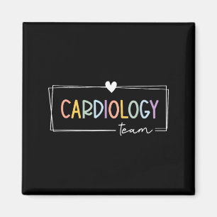 Cute Cardiology Team Cardiac Nurse CVICU Heart Magnet