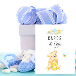 Cute Cards & Gifts Boy Teddy Bear Baby Shower Poster
