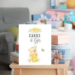 Cute Cards & Gifts Teddy Bear Gender Reveal Poster