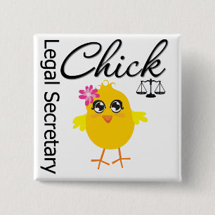 Cute Career Chick - Legal Secretary 15 Cm Square Badge