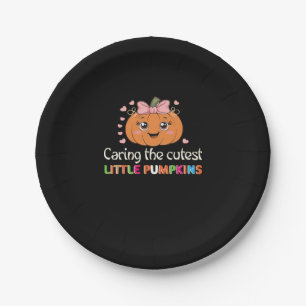 Cute Caring For the Cutest Little Pumpkins Nurse H Paper Plate
