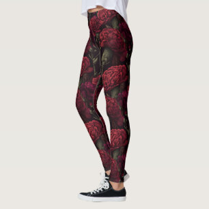 Cute Carnation Flower Gym Fashion Leggings