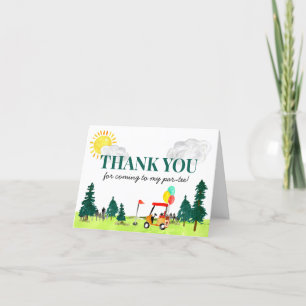 Cute Carnival Circus Show Clowns Balloons Birthday Thank You Card