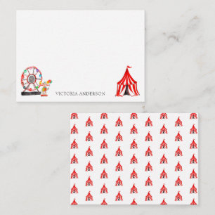 Cute Carnival Circus Show Clowns Balloons Kids Card