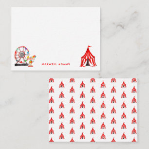 Cute Carnival Circus Show Clowns Balloons Kids Card