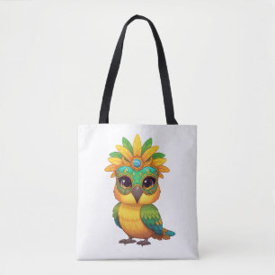 Cute Carnival Owl Women's T-Shirt Brazil Tropical Tote Bag
