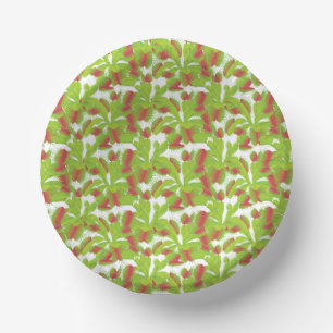 Cute Carnivorous Venus Flytrap Floral Pattern Paper Plate