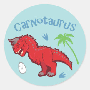 Cute Carnotaurus Classic Round Sticker