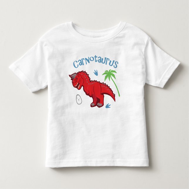 Cute Carnotaurus Toddler T-Shirt (Front)