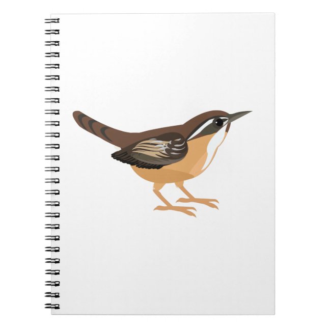 Cute Carolina Wren Notebook (Front)