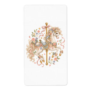Cute Carousel Horse Vintage Art