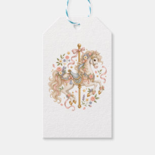 Cute Carousel Horse Vintage Art Gift Tags