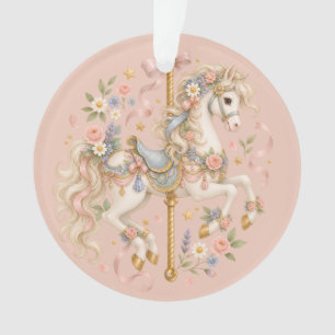 Cute Carousel Horse Vintage Art Ornament