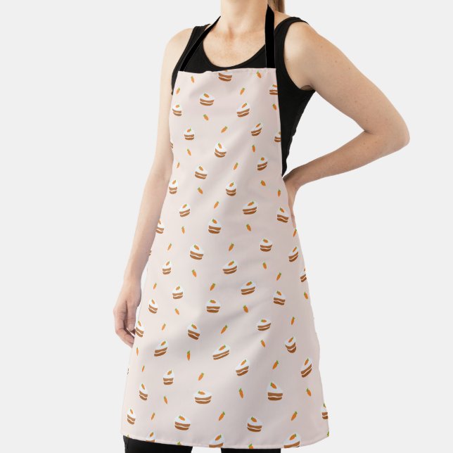 Cute Carrot Cake Pattern Apron (Insitu)
