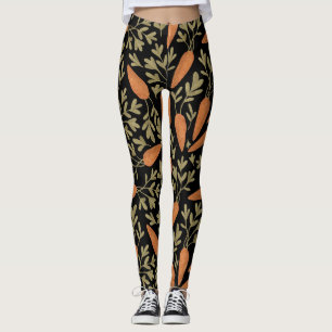 Cute Carrot Hand Drawn Pattern Leggings