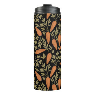 Cute Carrot Hand Drawn Pattern Thermal Tumbler