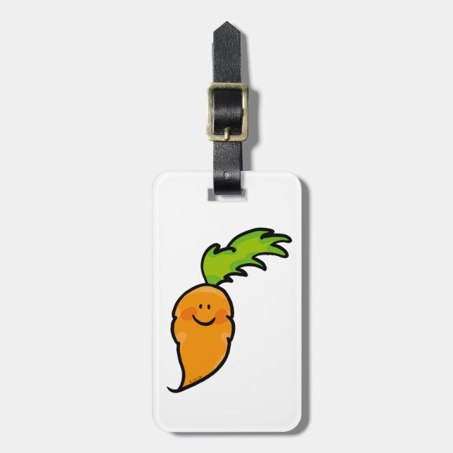 cute carrot luggage tag (Front Vertical)