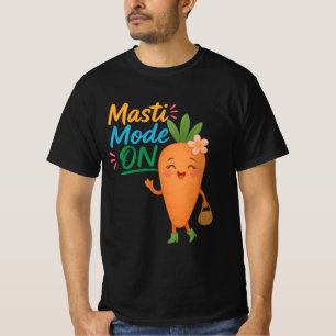 Cute Carrot Masti Mode ON Men’s T-Shirt Funny