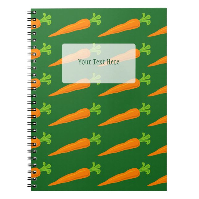 Cute carrot pattern recipe notebook for cooking (Front)