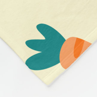 Cute Carrot Seamless Pattern Fleece Blanket