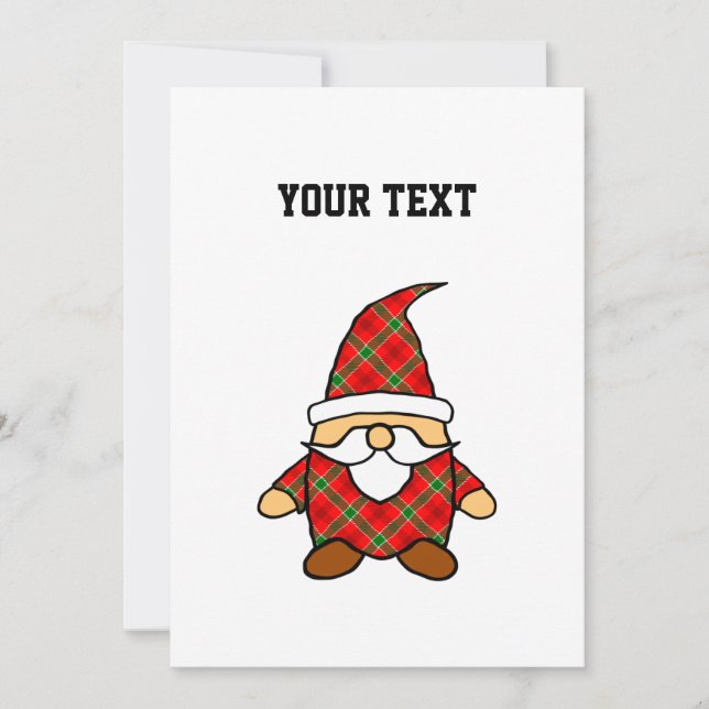 Cute Carton Gnome Drawing Invitation (Front)