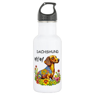 Cute Cartoon AI Dachshund Mum 532 Ml Water Bottle