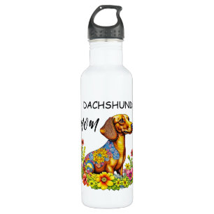 Cute Cartoon AI Dachshund Mum 710 Ml Water Bottle
