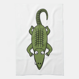Cute Cartoon Alligator Tea Towel