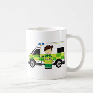 Cute Cartoon Ambulance and EMT Coffee Mug