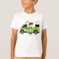 Cute Cartoon Ambulance and EMT