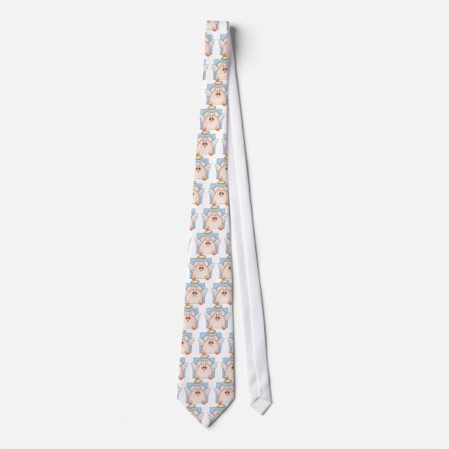 Cute Cartoon Angel Pig Tie (Front)