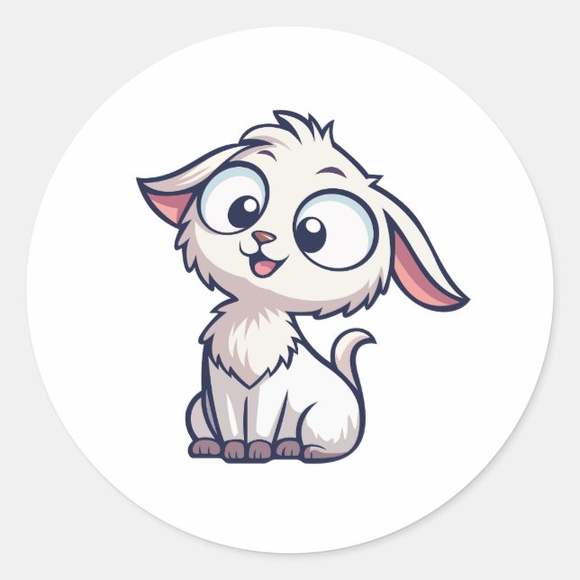 Cute Cartoon Animal Sticker (Front)