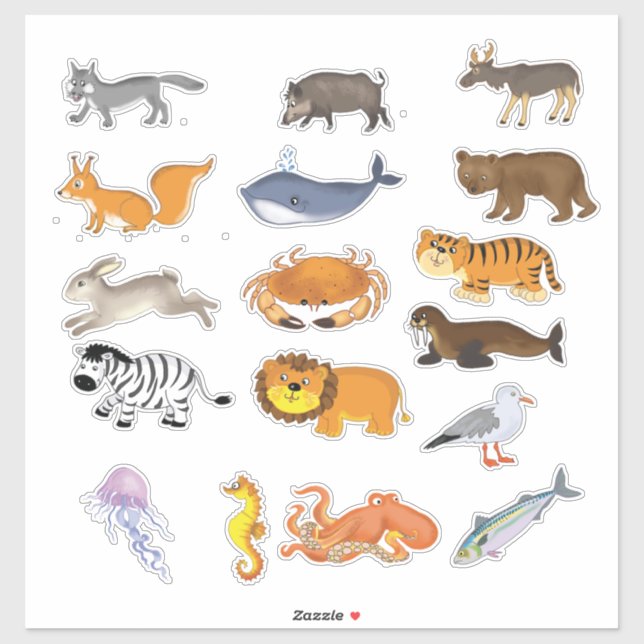 Cute cartoon animals  (Sheet)