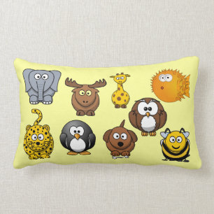 Cute Cartoon Animals Baby Boy Girl Kids Lumbar Cushion