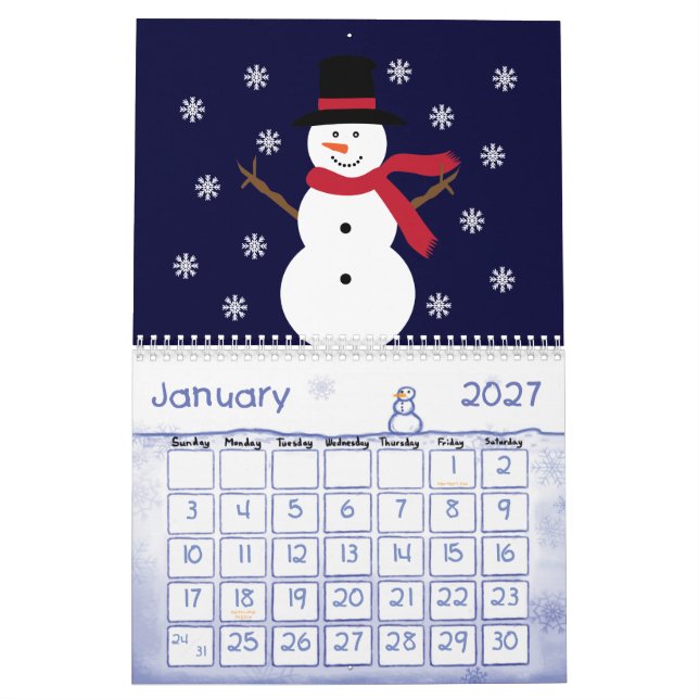 Cute Cartoon Animals & Children Illustrations Calendar (Jan 2027)