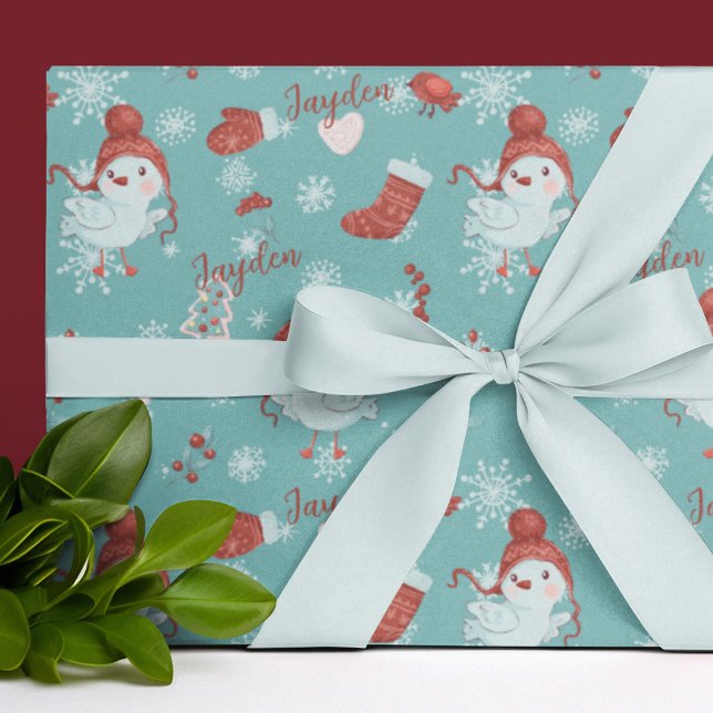 Cute Cartoon Animals Personalised Wrapping Paper (Cute Cartoon Animals Personalized Wrapping Paper
)