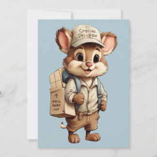 Cute Cartoon Animals Special Delivery Any Occasion Holiday Card