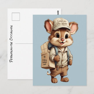 Cute Cartoon Animals Special Delivery Any Occasion Postcard