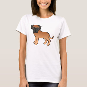 Cute Cartoon Apricot Colour Old English Mastiff Do T-Shirt