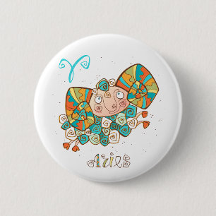 Cute Cartoon Aries 6 Cm Round Badge