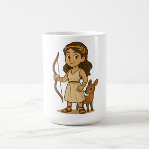Cute Cartoon Artemis Baby   Greek Goddess  Coffee Mug