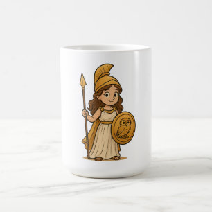 Cute Cartoon Athena – Greek Goddess Mythology Coffee Mug