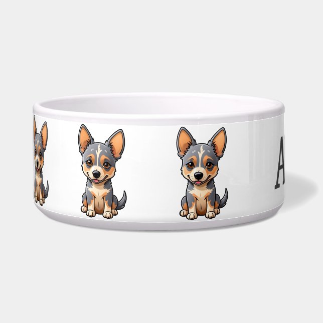 Cute Cartoon Australian Cattle Dog Personalise (Left)