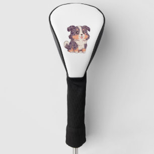 Cute cartoon australian shepherd dog kawaii illust golf head cover