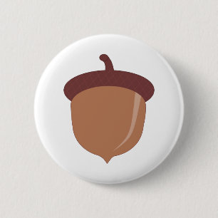 Cute Cartoon Autumn Acorn 6 Cm Round Badge
