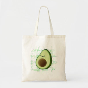 Cute Cartoon Avocado On Distressed Background Tote Bag