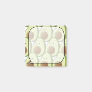 Cute Cartoon Avocado Pattern Custom Post-it Notes