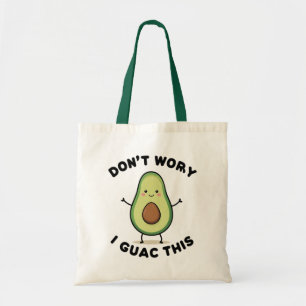 Cute Cartoon Avocado Tote Bag